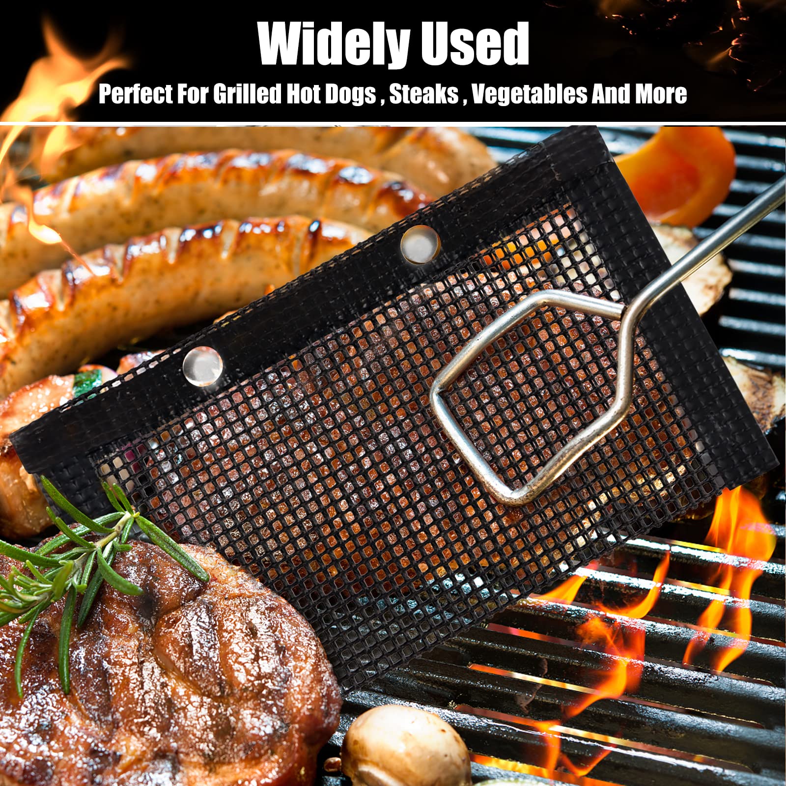 Mountain Grillers | Set da 2 Sacchetti per Barbecue Riutilizzabili – Usabili su Carbone, Gas, Griglie Elettriche e Affumicatori - Resistenti al Calore e Antiaderenti - Dimensioni 30 x 20 cm