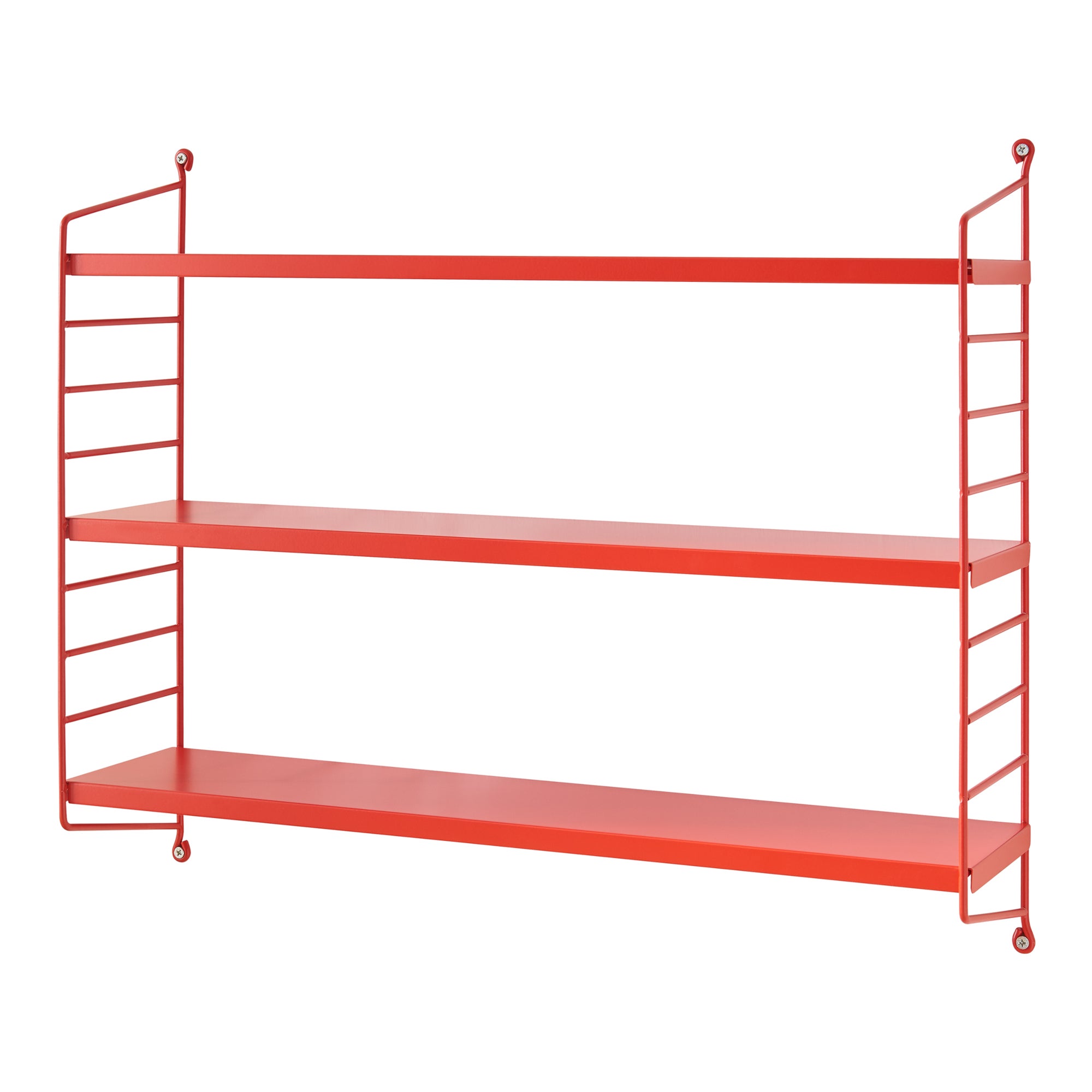 Étagère murale Strängnäs à 3 niveaux modulables 50 x 60 x 15 cm rouge [en.casa] - 3