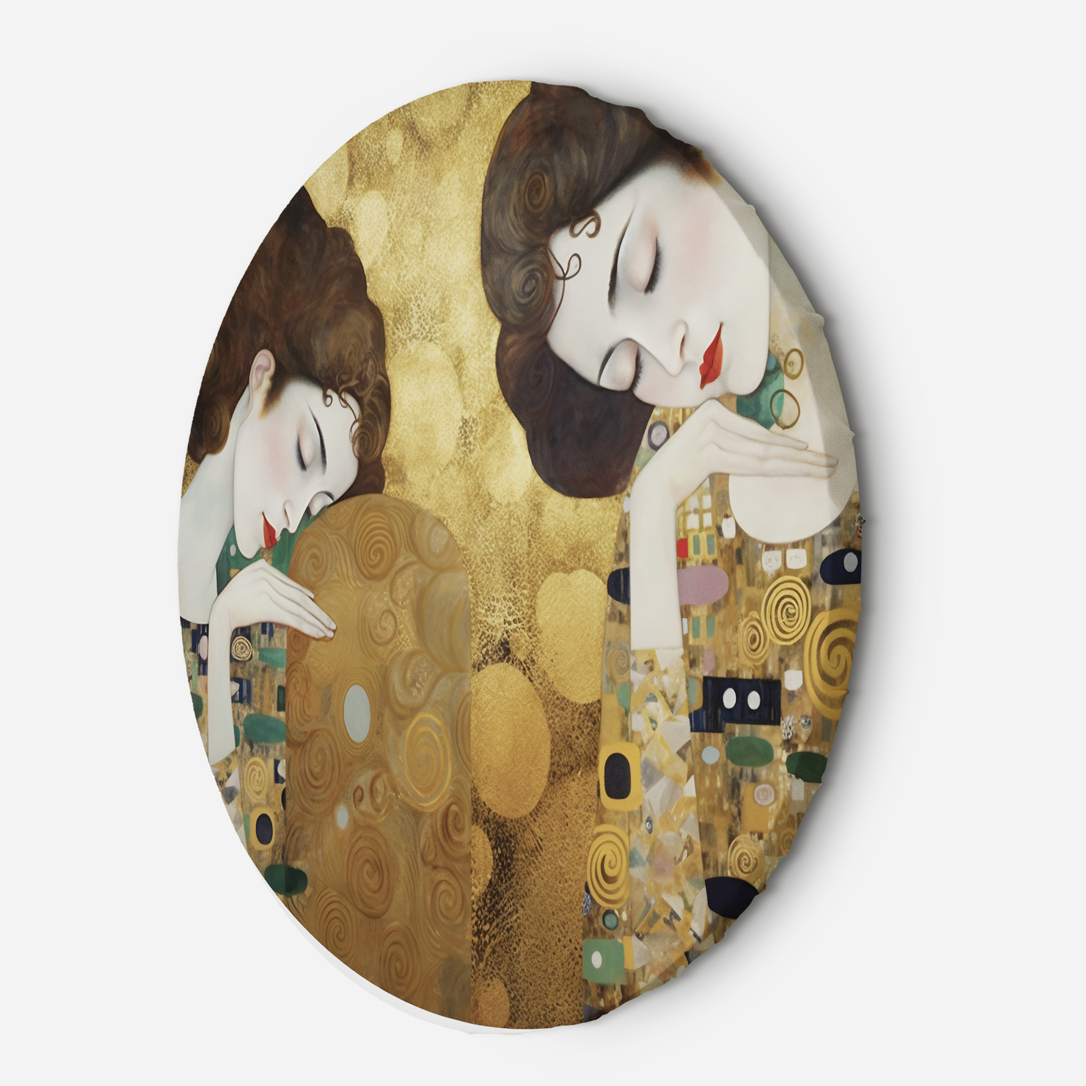 Okrągly obraz, - Portret kobiety w złocie - G. Klimt 80x80