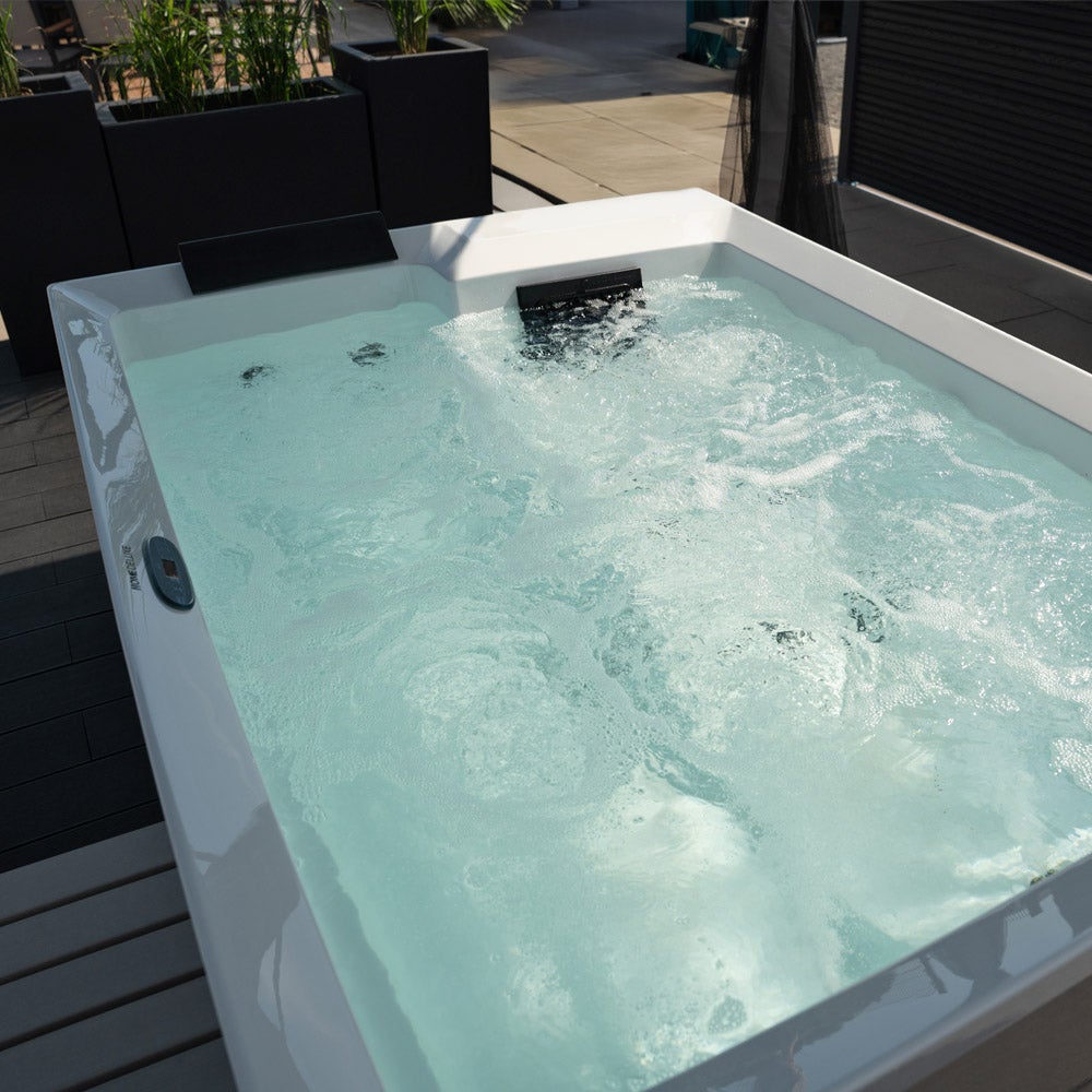 HOME DELUXE - Jacuzzi d'extérieur NIMBUS DELUXE PURE – sans escalier ni couverture thermique - Dimensions : 190 x 140 x 70 cm - Chauffage inclus, 18 - 3