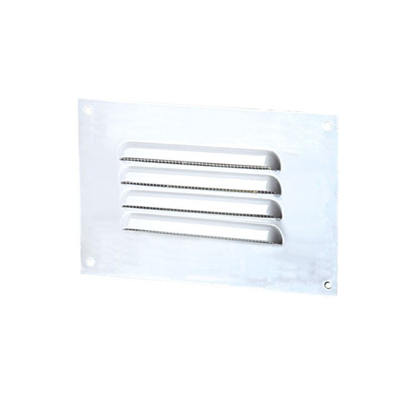 Grille d'aération rectangle 130x90 mm anti-insecte - Aluminium Blanc ...