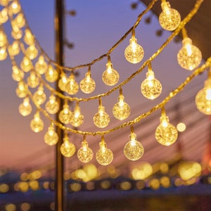 Catena Luminosa con 20 Roselline Bianche LED a Batteria