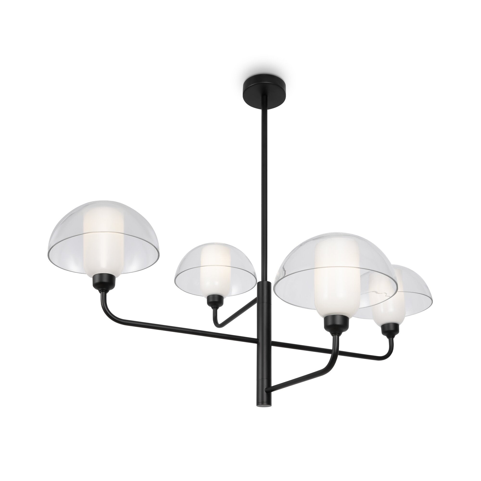 Lampa wisząca Memory czarno-przezroczysta 4xE14x40W wym: 77,5 x 90,6 x 76 cm metal Maytoni