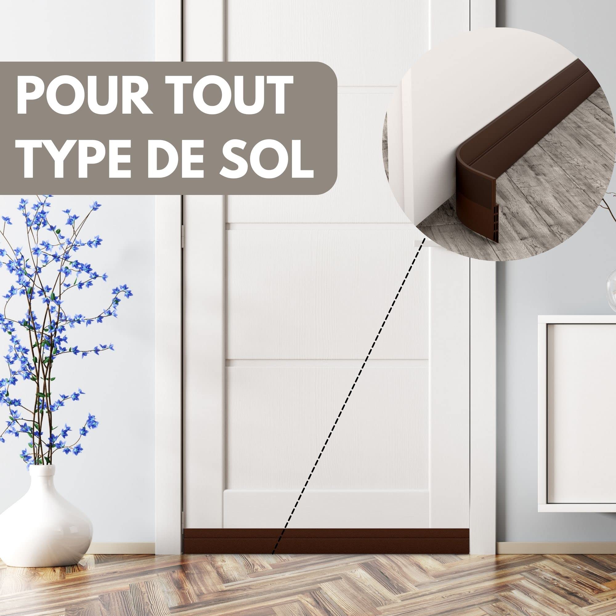 Bas de Porte Isolant Protection Anti Froid Anti Bruit et Étanchéité ...