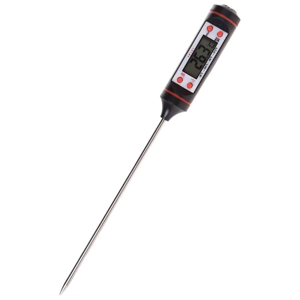 Thermomètre à Huile Longue Tige 210 Mm Avec Clip - Lecture Instantanée Pour Friture Et Barbecue