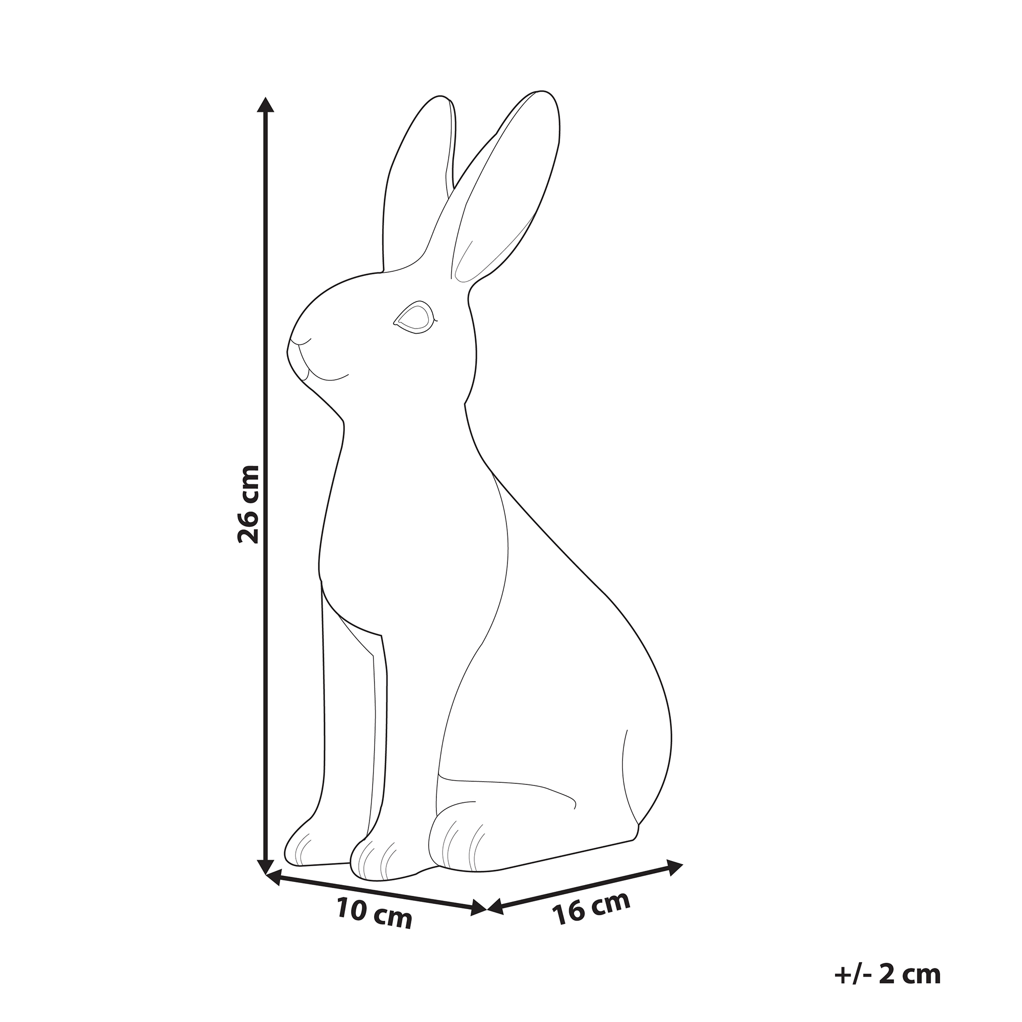 Accessorio decorativo coniglio RUCA Ceramica Bianco - 3