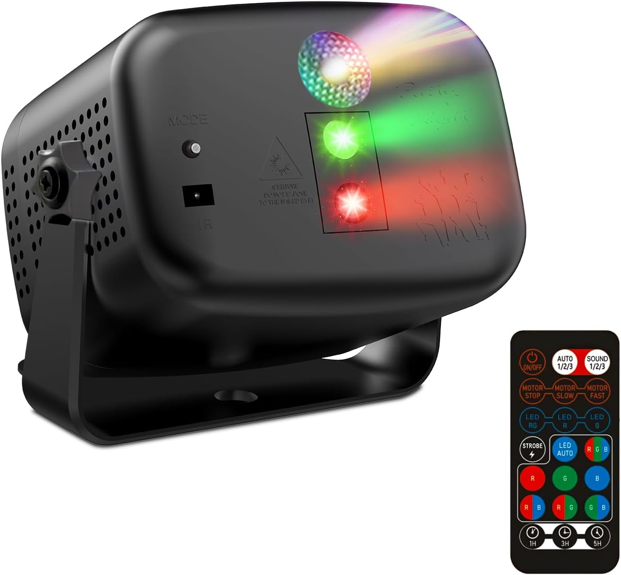 Światło dyskotekowe na imprezy, mini stroboskop dyskotekowy z pilotem, stroboskopy RGB z 60 efektami do klubów, przyjęć dla dzieci, urodzin, wesel