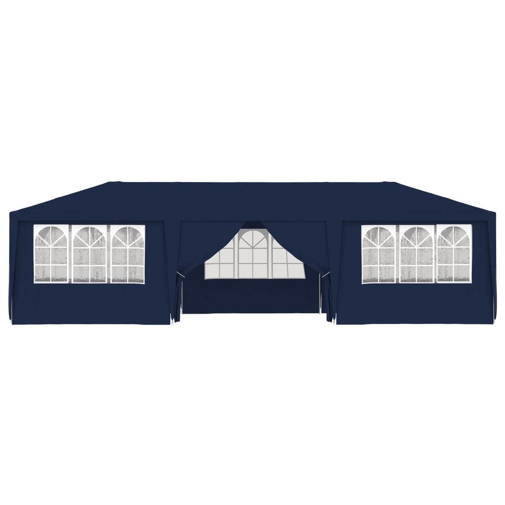 Tente de réception avec parois latérales 4x9 m Bleu 90 g/m² VIDAXL - 2