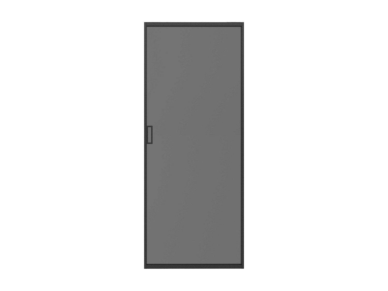 Porta scorrevole con sistema a incasso H205 x L73 cm Alluminio e Vetro temperato fumé - LINCI II - 4