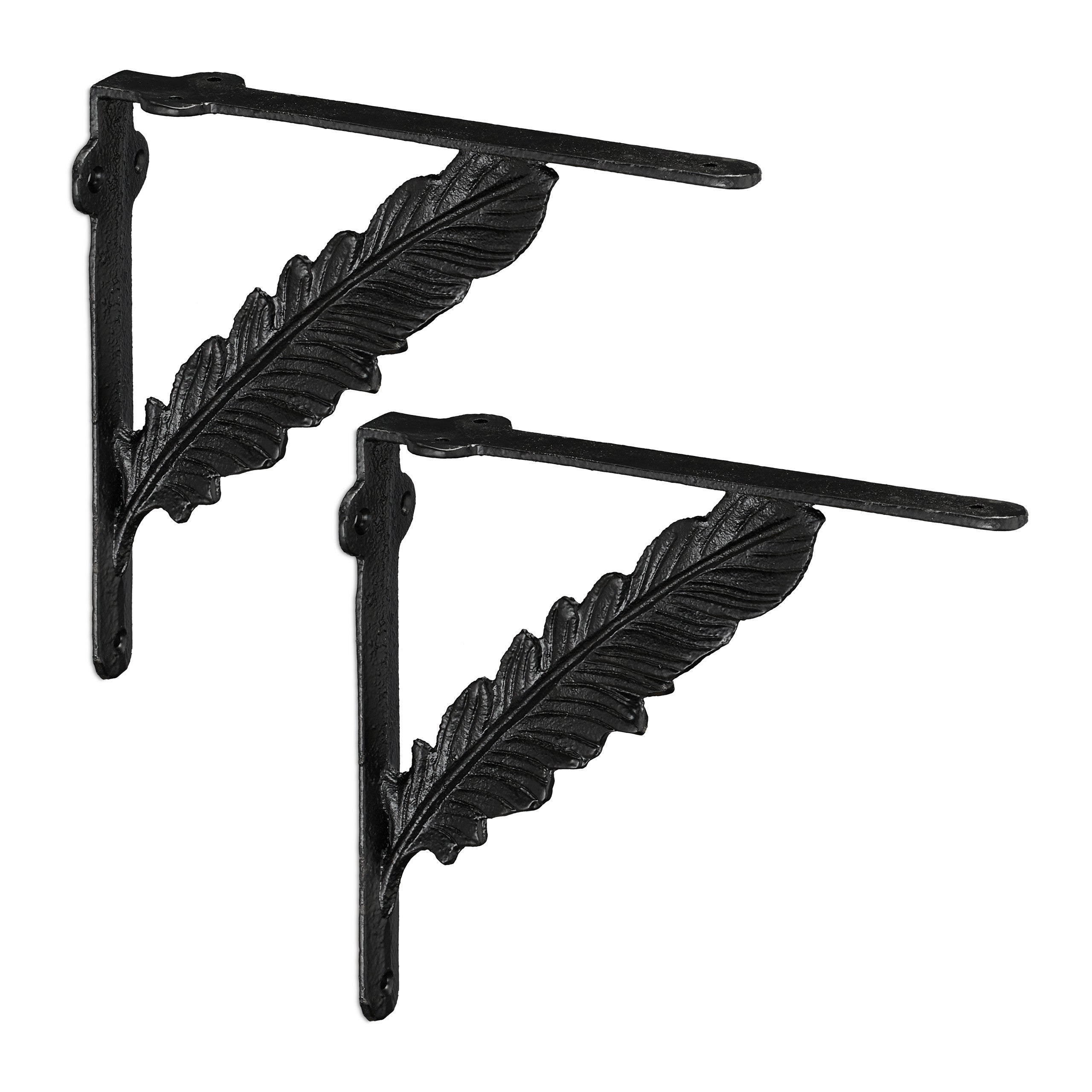 Équerre étagère murale, lot de 2, vintage, support en fonte de fer ...