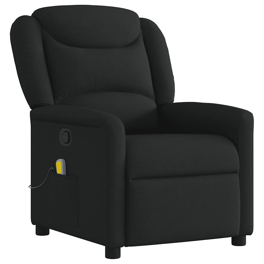 Fauteuil de massage inclinable Noir Tissu - 2