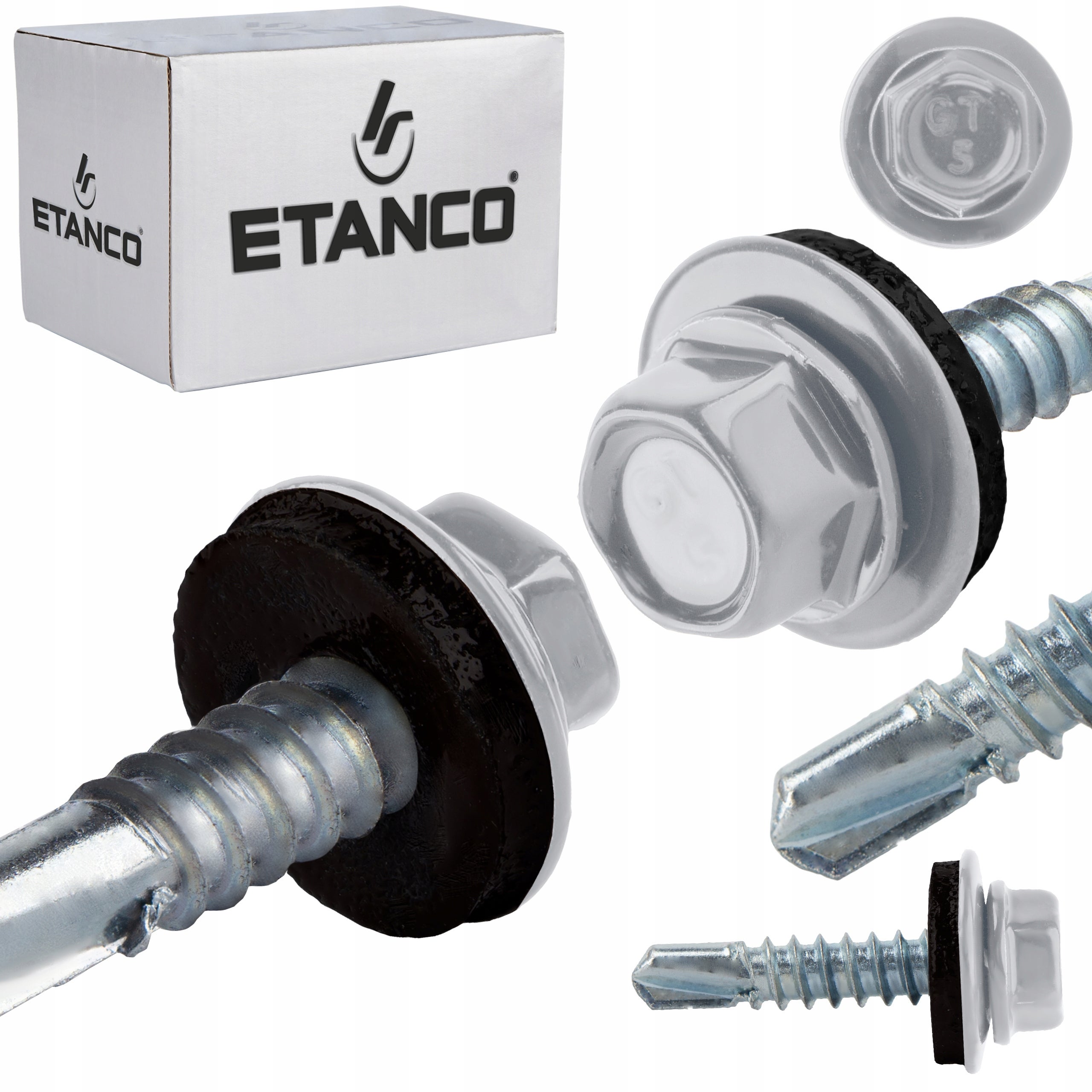 Wkręty samowiercące do metalu Etanco GT5 Z14 5,5x25 mm RAL 9006 250szt