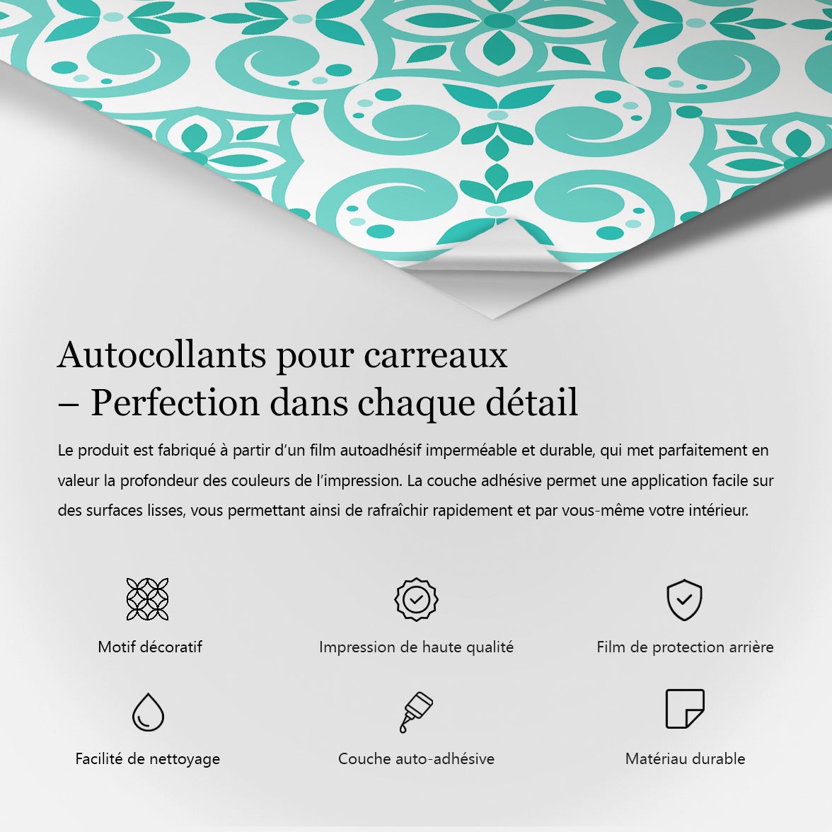 Stickers muraux carreaux | Wallfluent | 10x10 cm | Lot de 24 Pièces | Compositions hexagonales - 6