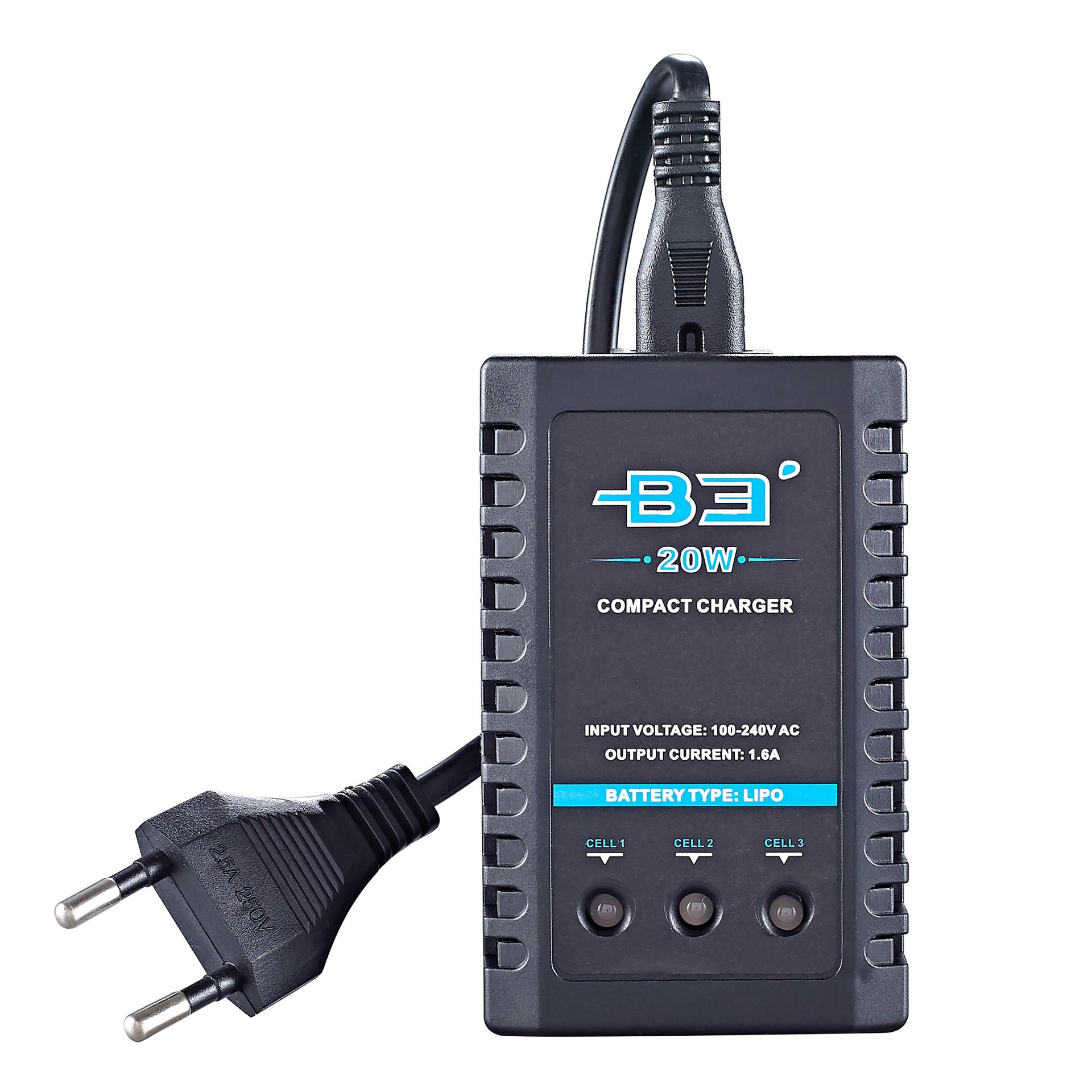 Ładowarka balansująca B3 Pro 20W – Do akumulatorów LiPo 2S/3S 7.4V/11.1V, przenośna ładowarka do dronów RC / samolotów