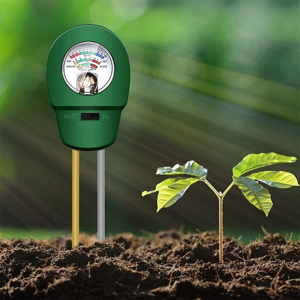 Ce testeur de sol 3 en 1 mesure la fertilité, l'humidité et le pH du ...