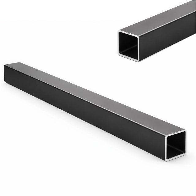 110 cm PROFIL KWADRATOWY CZARNY MAT ANODA 15X15 mm ZE STALI NIERDZEWNEJ 110 CM
