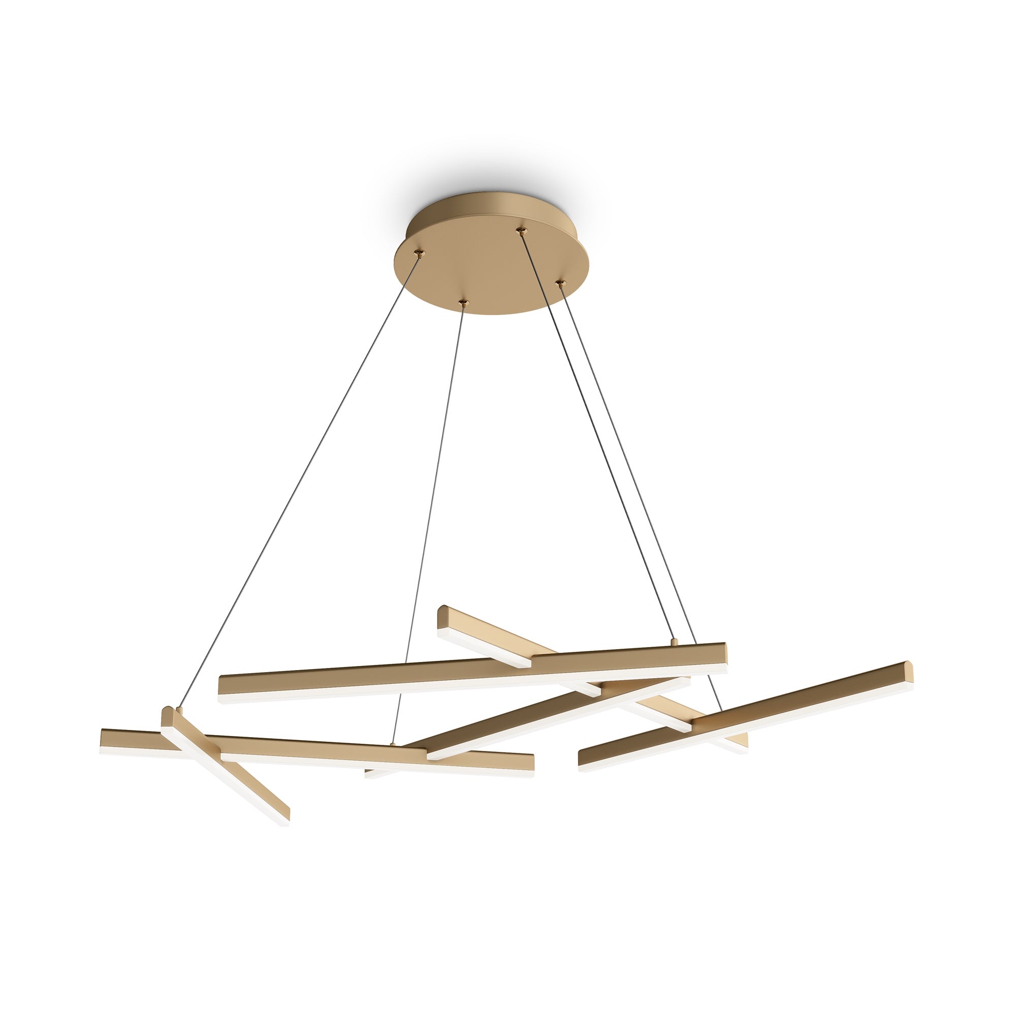 Lustre Suspension 8 Luminaire E27 Socket Plafonnier Moderne Plafonnier Lampe Nordic Laiton en Métal Retro pour Cuisine Salle À Manger Chambre, Doré | Leroy Merlin
