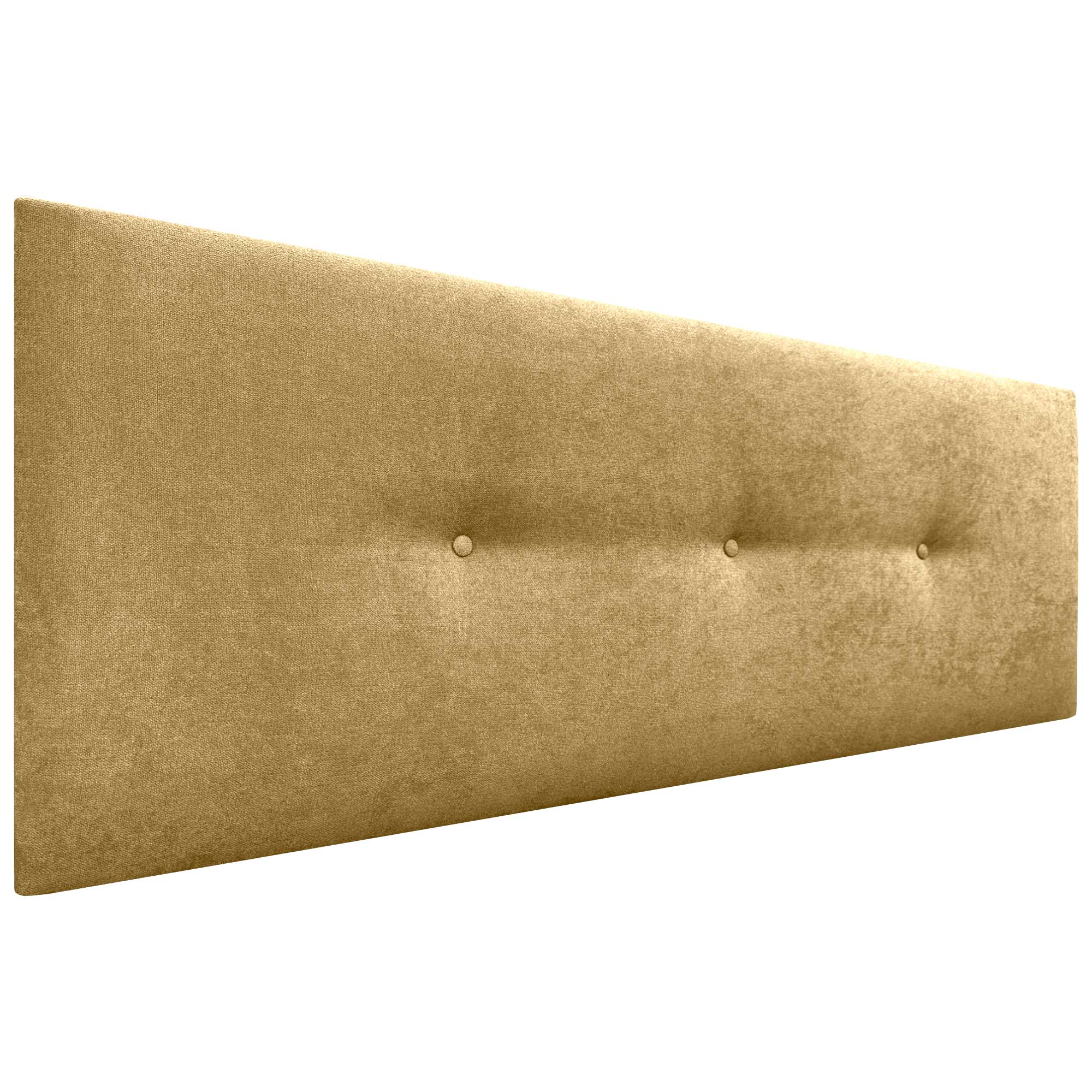 Dhome cabecero de tela acualine liso con botones tapizado de alta gama cabezal lujo cama dormitorio moderno acolchado (tela mostaza, 145cm)