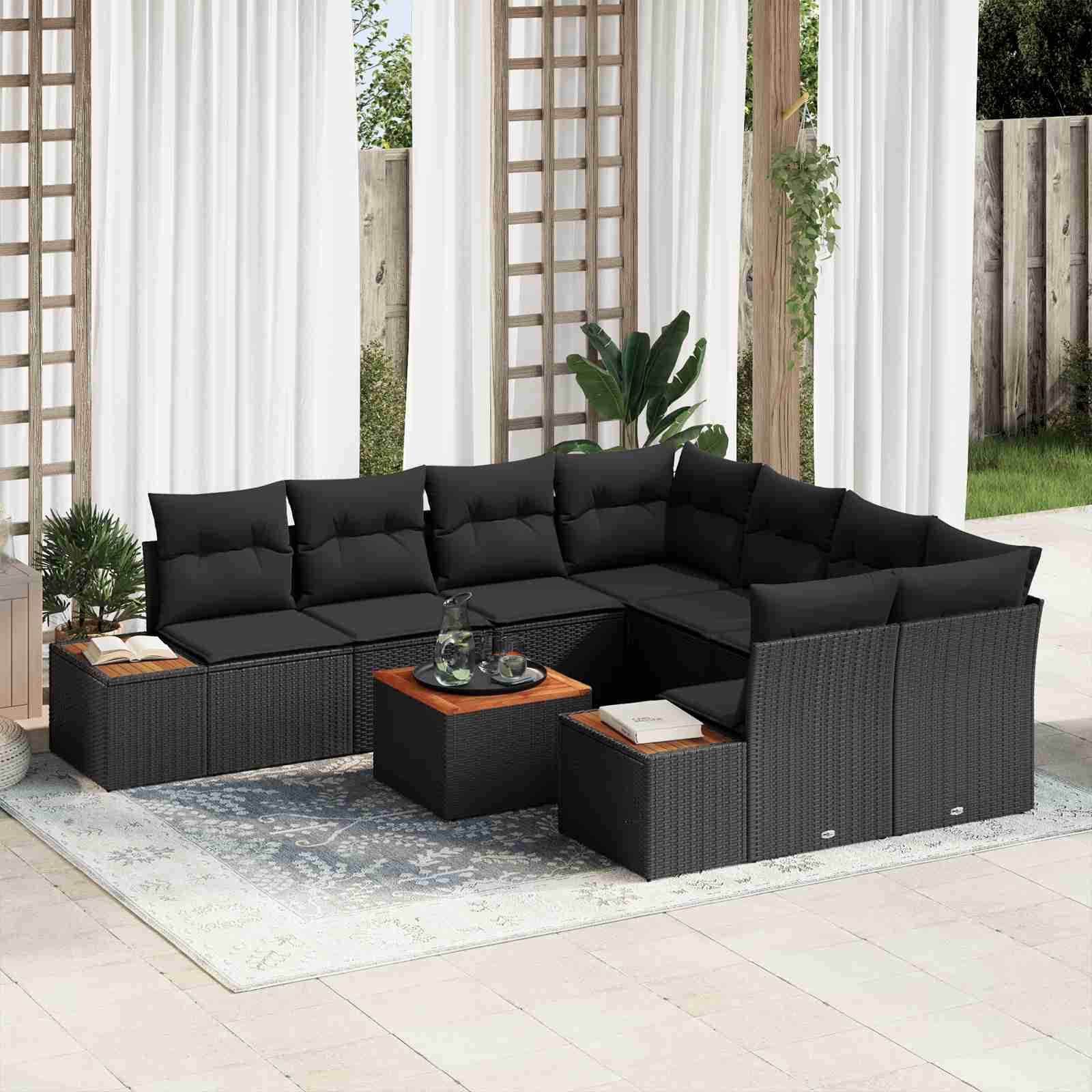 Rattan Sintetico 3p Arredo Divani Rattan Divano Giardino Angolare
