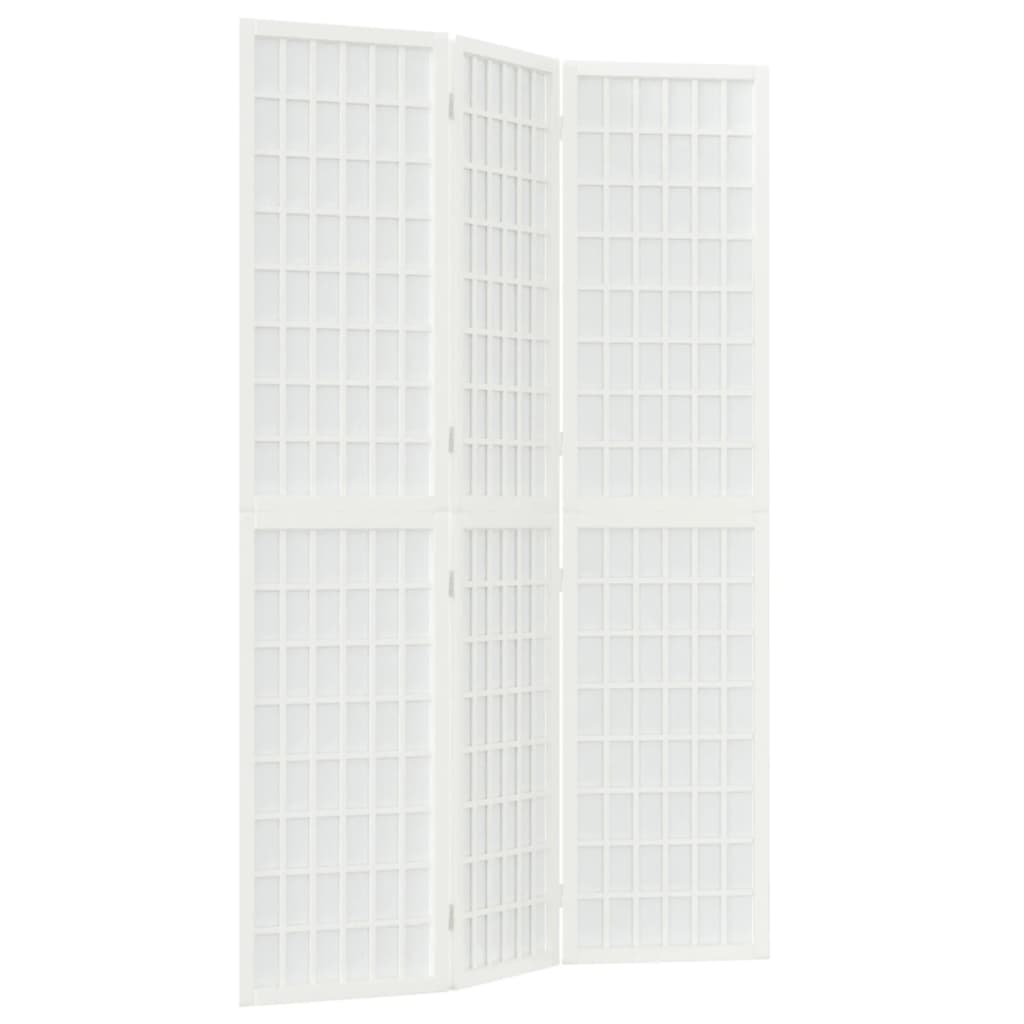Biombo plegable con 3 paneles | biombo divisor | paravientos estilo japonés blanco 120x170 cm cfw50635