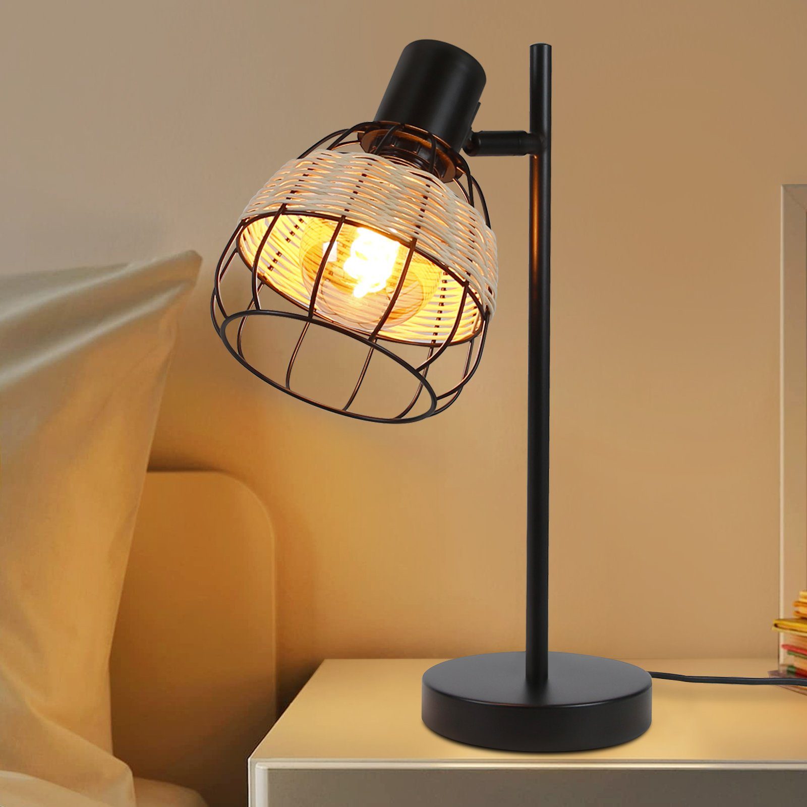 Lampada da soffitto per esterni in bambù orientale 50 cm IP44 - Rina