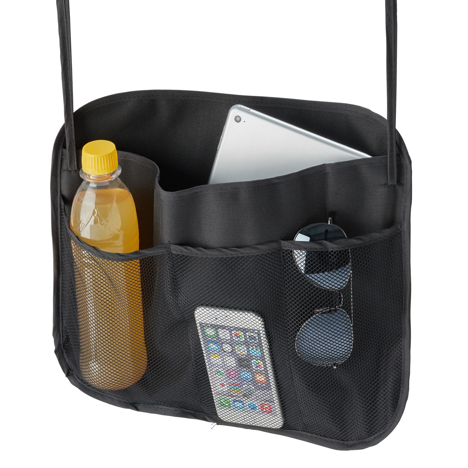 Fauteuil en acier, suspension stable, surface ergonomique, avec pare-soleil, poche latérale, gris TECTAKE - 8
