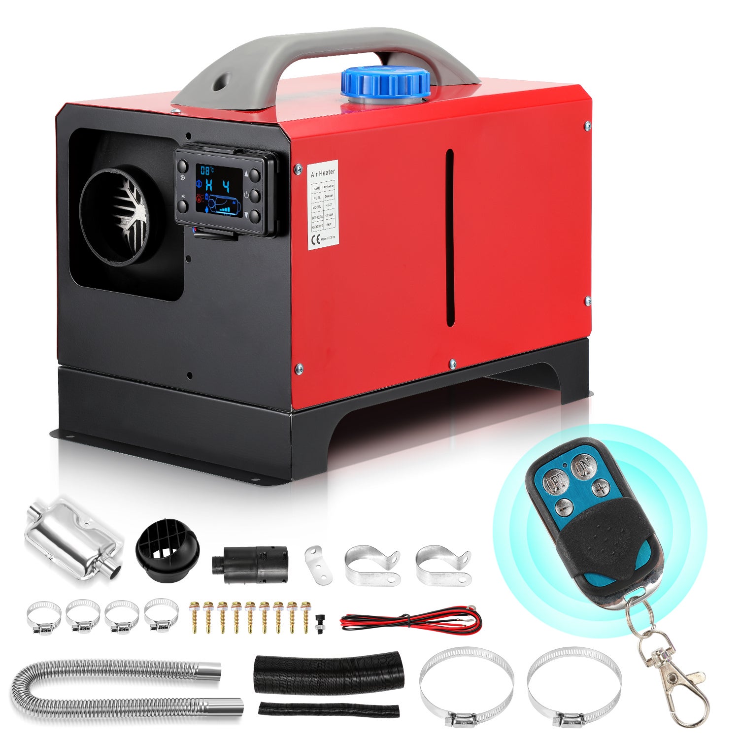 Kit Calentador Aire Diésel 12V - Bujías Cerámicas 2KW/5KW Estacionamiento