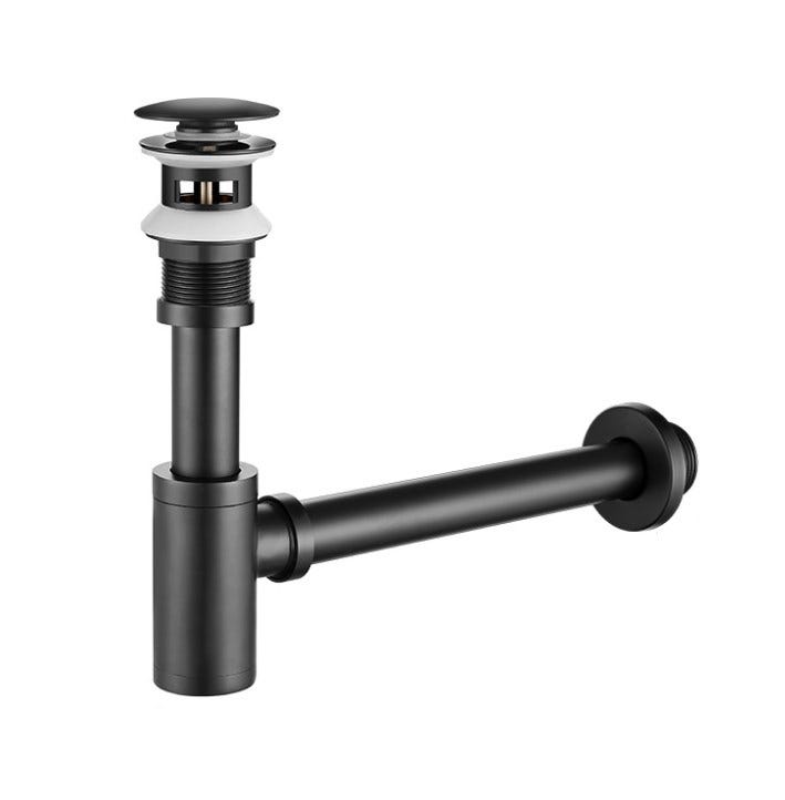 Sifone manuale per lavello da cucina, tubo di scarico per troppopieno, pop- up per 1 bacino (nero Sifone manuale per lavello da cucina, tubo di scarico per troppopieno, pop- up per 1 bacino (nero