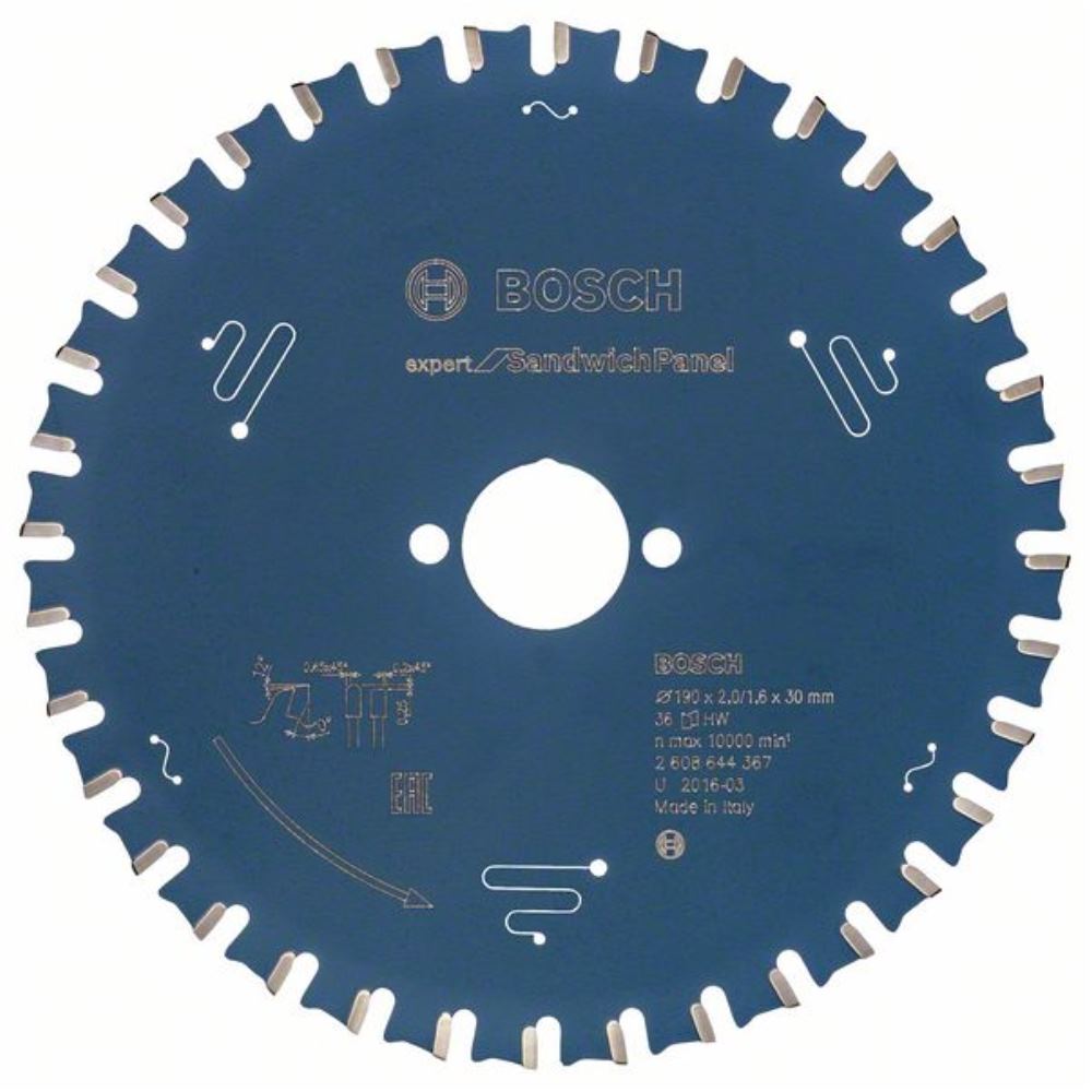 Bosch Professional - Lame Scie Circulaire Expert Panneaux Sandwich 190X30X2,0mm, 36D - 2608644367 - 5