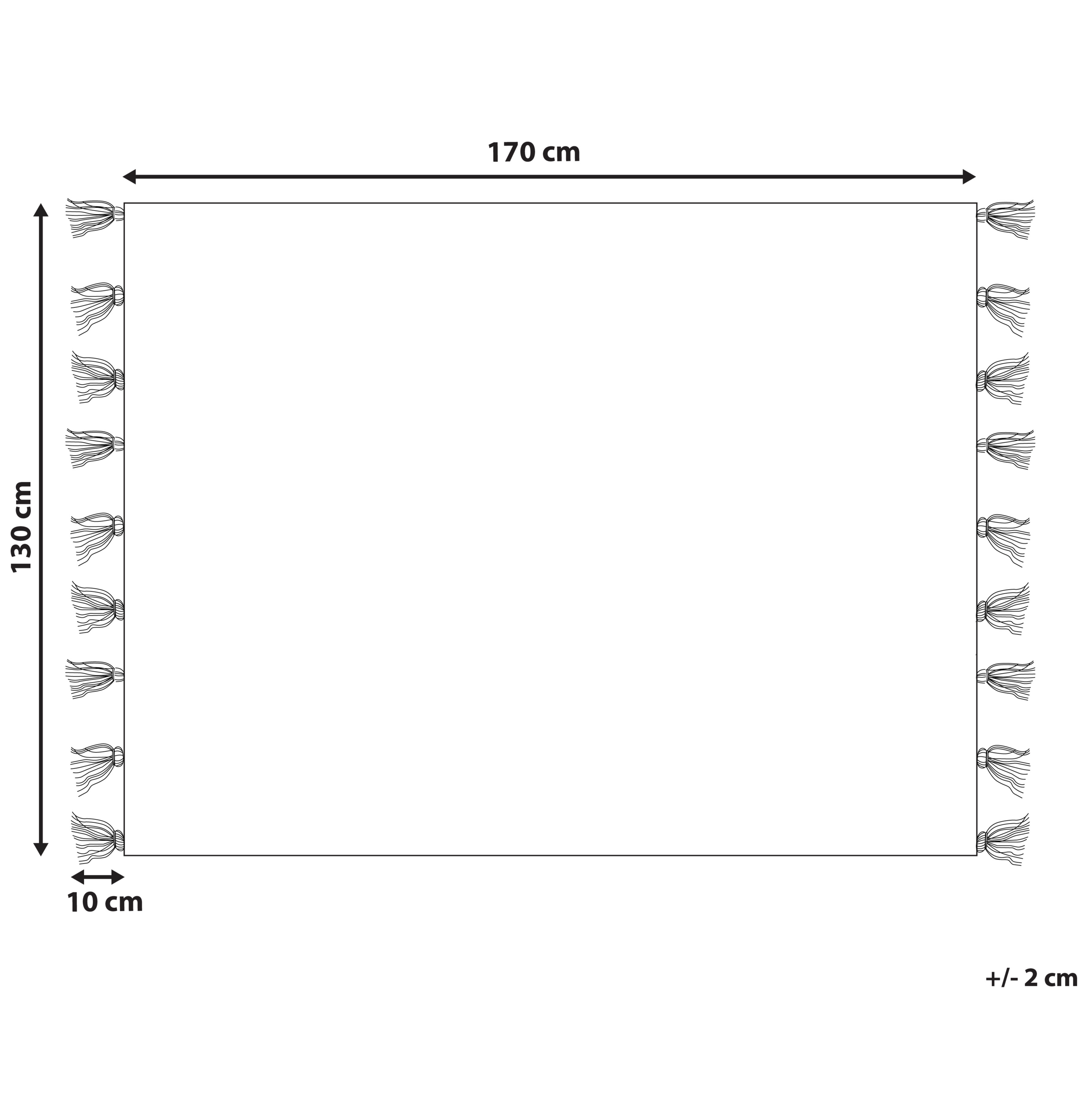 Coperta THAPREK Tessuto 130 x 170 cm Beige - 3