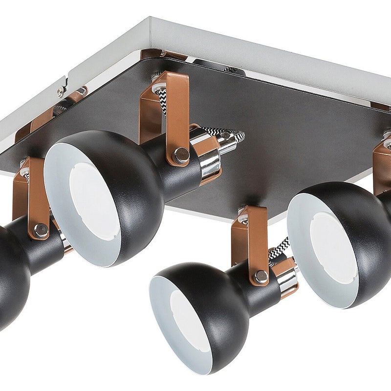 Reflektor sufitowy spot natynkowy Balzac kwadratowy czarny matowy 4xGU10x35W wym: 16 x 25 x 25 cm metal Rabalux