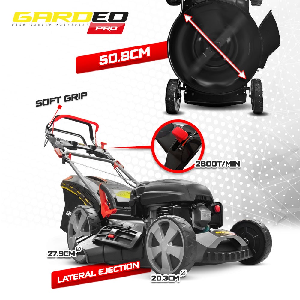 Tondeuse Thermique Autotractée 170 CC - 50,8 cm avec 2 Lames, Mulching et Éjection Latérale - Garde Pro - 4