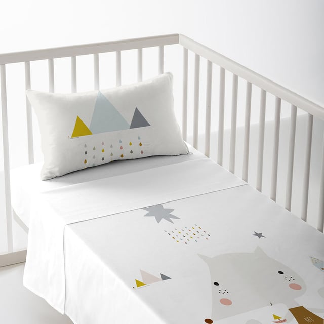 ENSEMBLE DE DRAPS DE LIT/MAXICOT BARQUITO BARQUITO CHIQUITITO 100% COTON MAXICUNA 70-80 CM