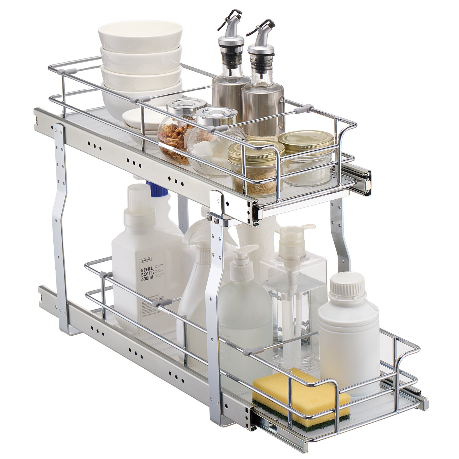 2-poziomowy wysuwany organizer do szafki pod zlewem 215x533x385mm VEVOR