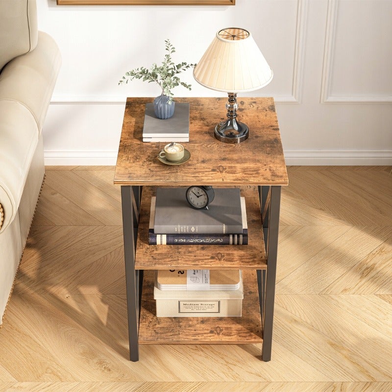 Stolik kawowy industrialny kwadratowy retro loft - 4