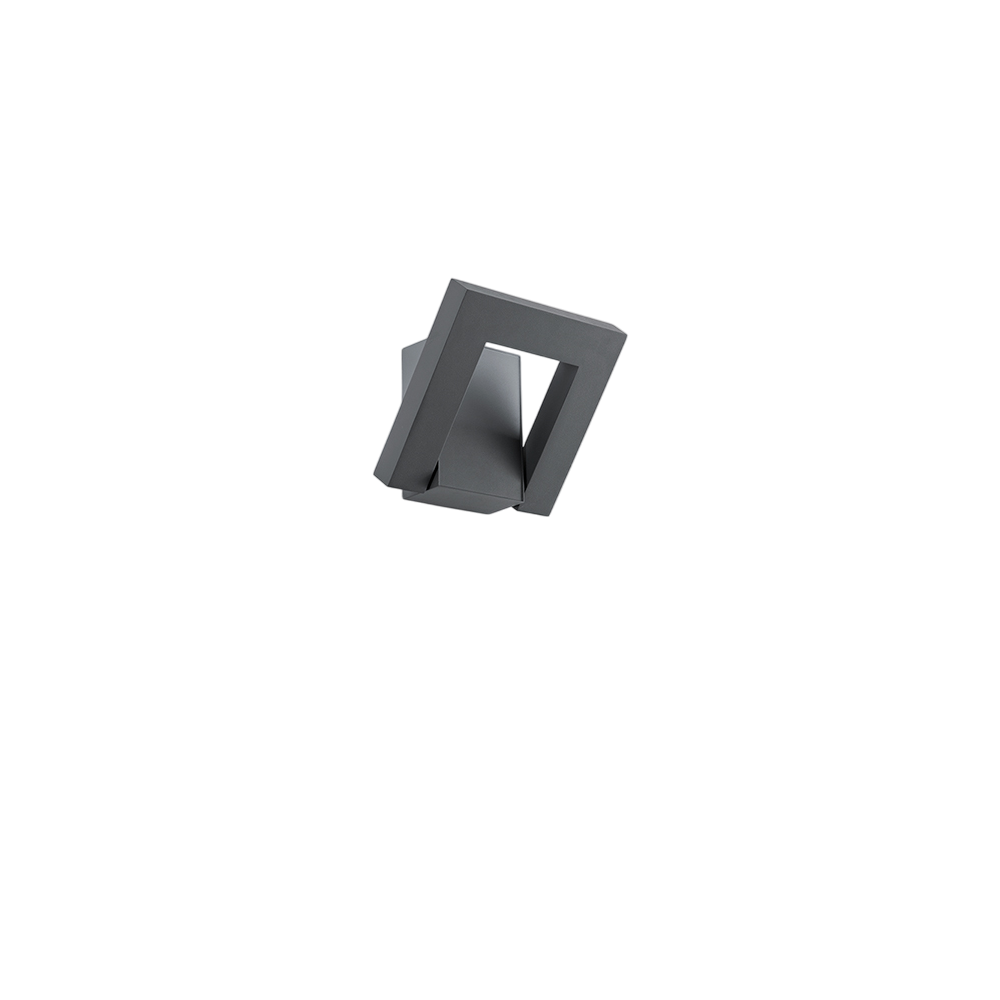 Leva - 12W LED wall light, CCT 3000K-4000K, 340° adjustable, 960 lm, IP54, Matt Anthracite - Perenz