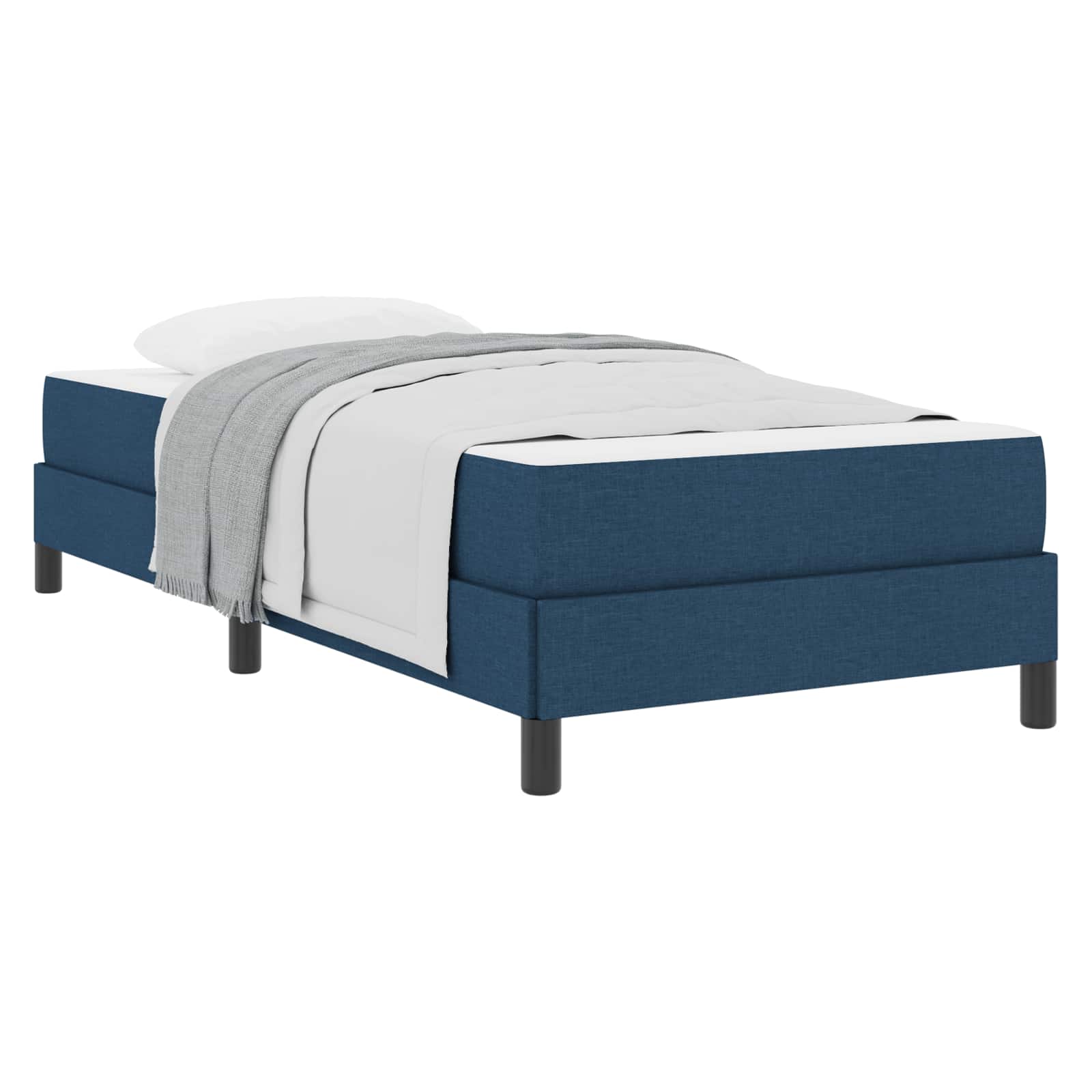 Cama tipo Box Spring Azul 100 x 200 cm tela | Leroy Merlin