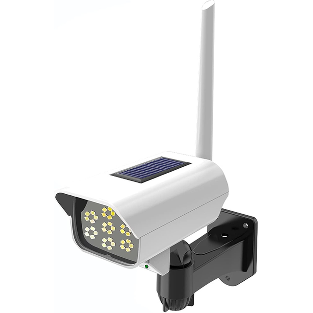 Lot De 2 Caméras Factices Extérieur Avec LED Clignotante – Caméra De Surveillance Solaire Fictive, Ultra-Réaliste Pour Maison Et Bureau