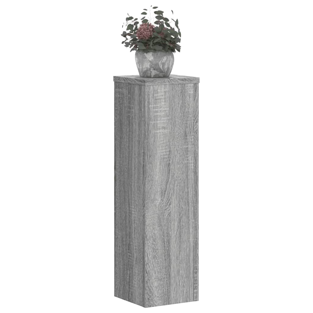 Support de plante, 2 pièces, gris, pour le salon, 17 × 17 × 60 cm - 8
