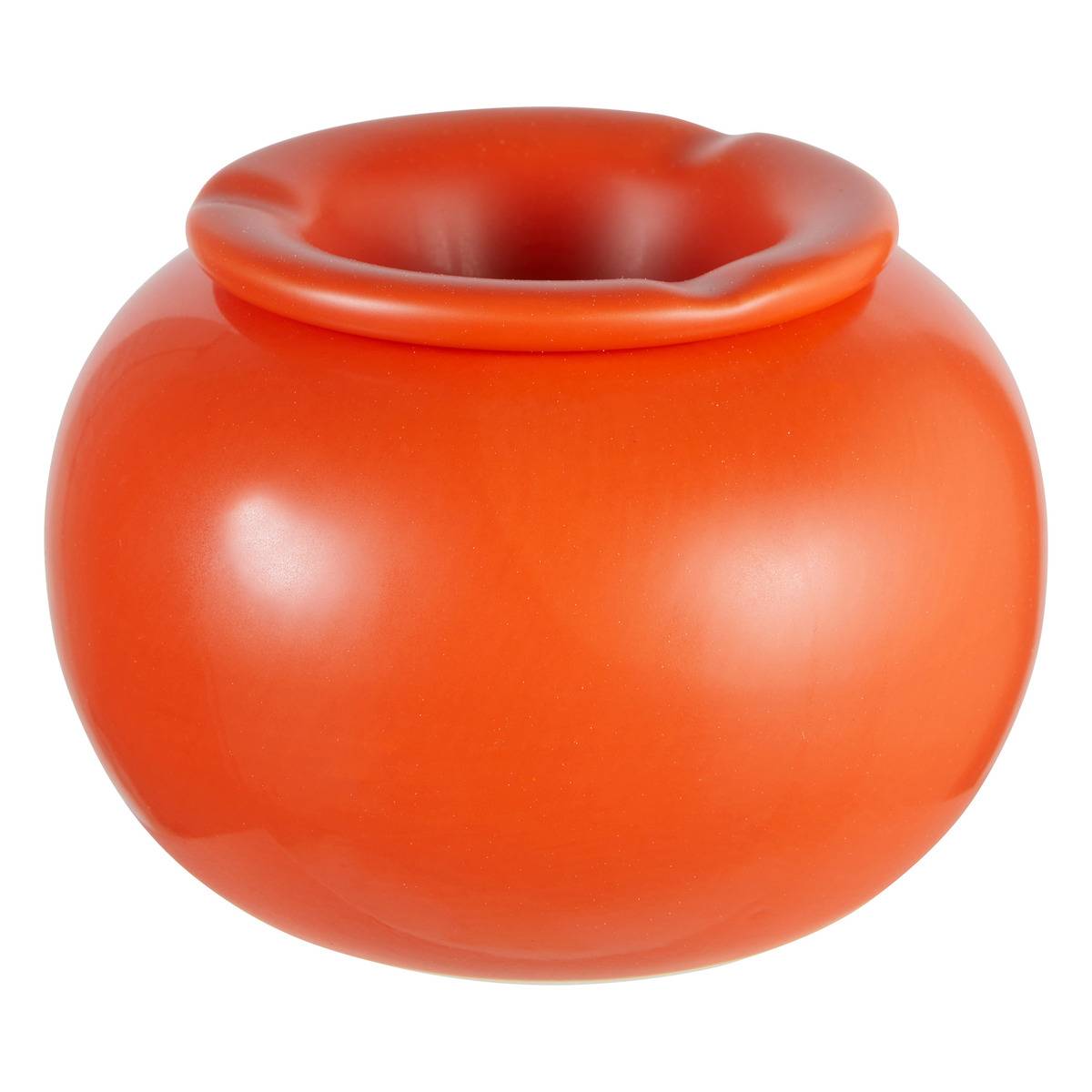 Atmosphera - cenicero de cerámica yuca d15,5cm - naranja