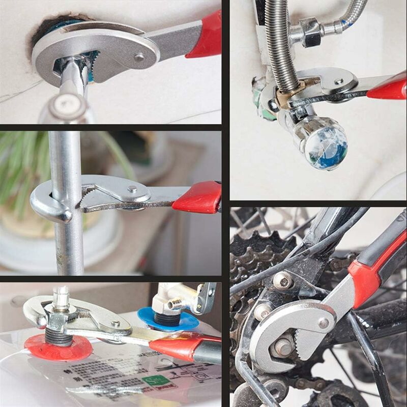 2 Pièce Clés à Molette,Universelles Clés Réglables Serre-Ecrou,Multifonctionnelles Clés,Avec Grande Ouverture 8-22 mm - 4