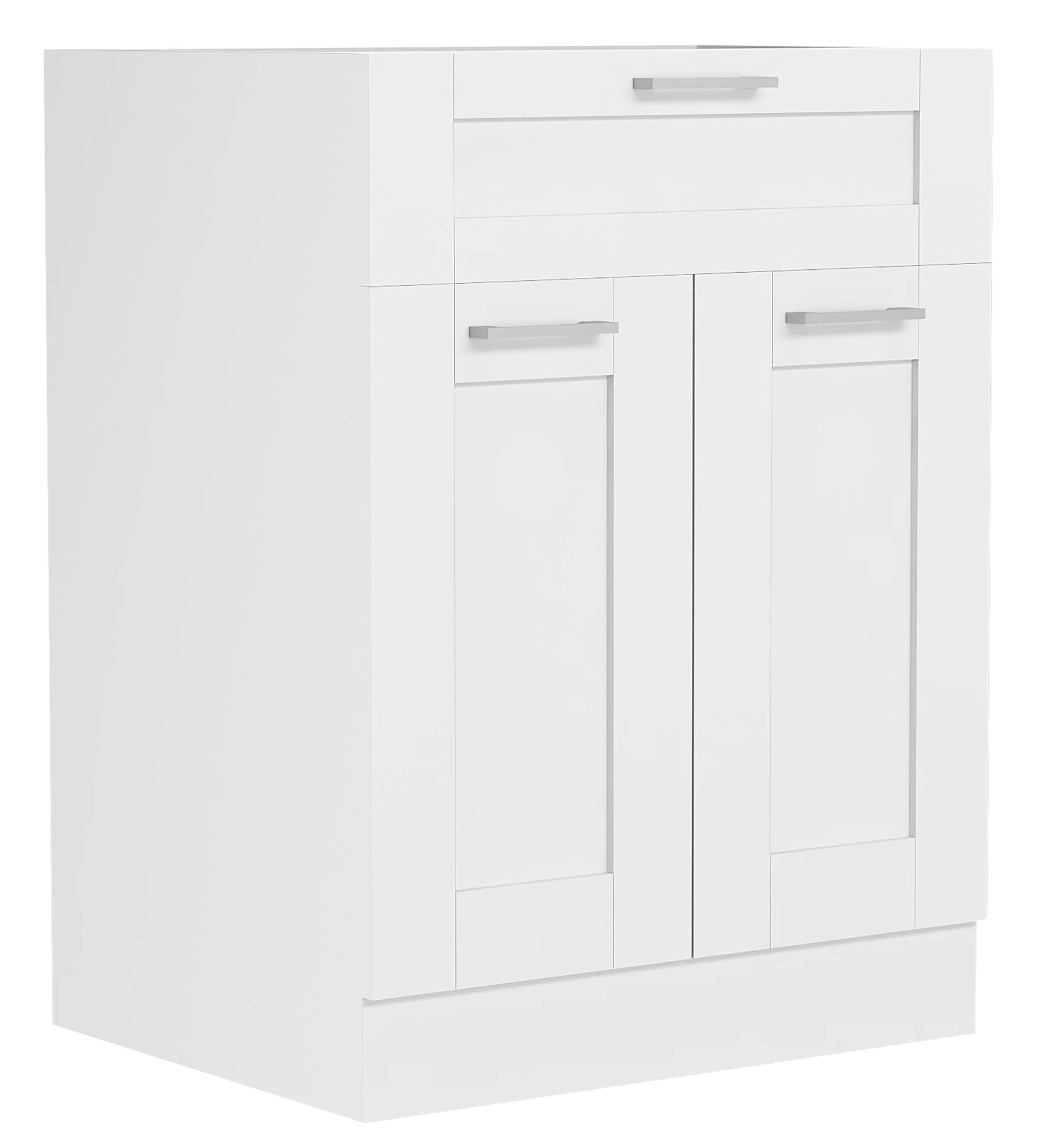 Gabinete de muebles de cocina Fasola Blanco / Roble de miel AL. 82 x AN