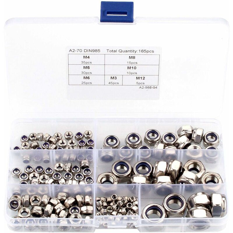 NYGGTYK Lot 4 Boucles D'haltère – écrous Hexagonaux Avec Anneau, Verrouillage Ressort, Diamètre Intérieur 3 Cm, Noir – Pour Barre Haltérophilie