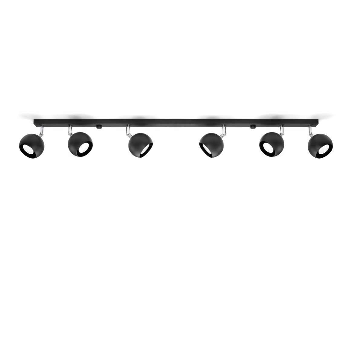 Plafon RAYIS 6L czarny LED 4000K - 118x10x16cm Sollux