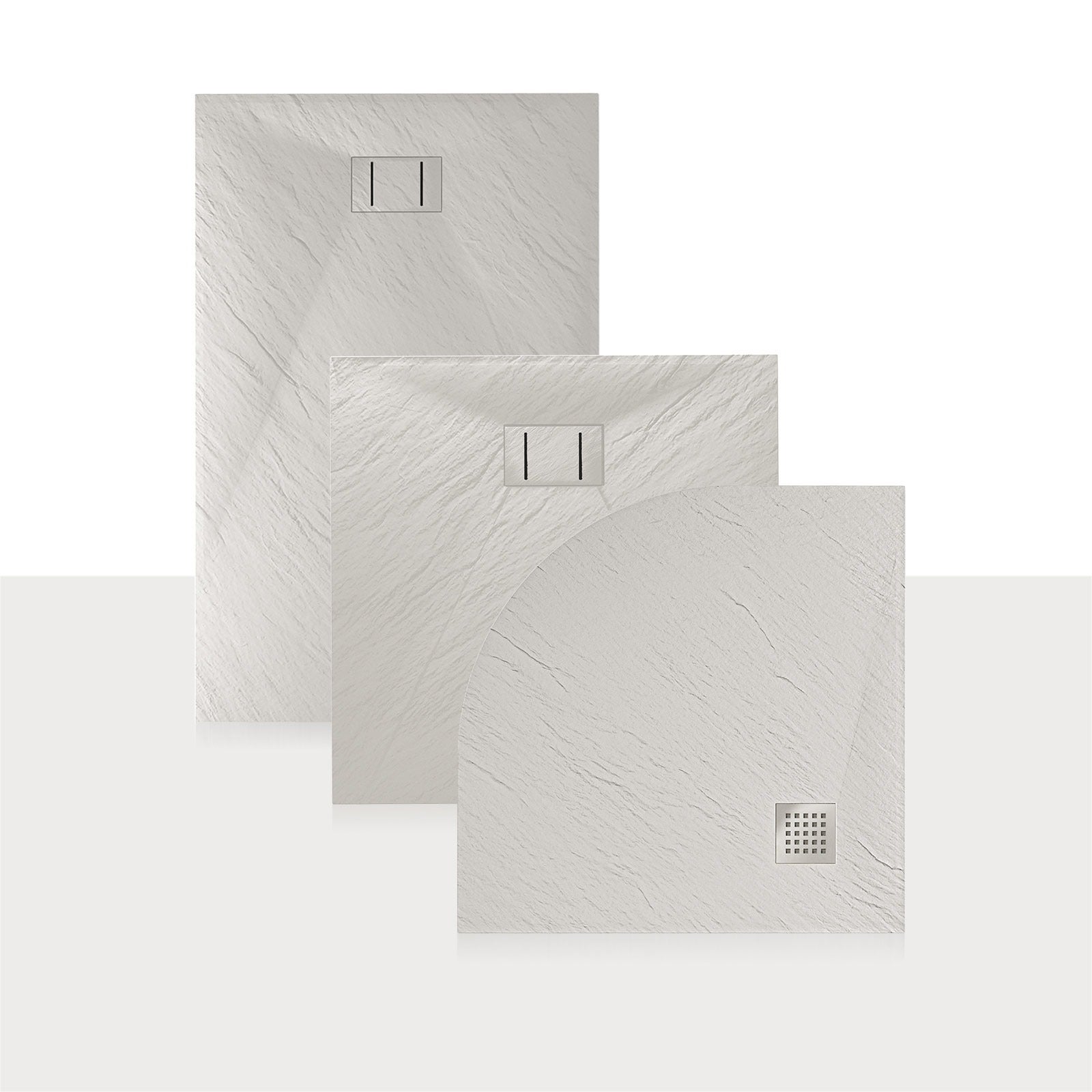 Piatto Doccia 70x100x2,6 CM Rettangolare Bianco Effetto Pietra mod. Blend - 2