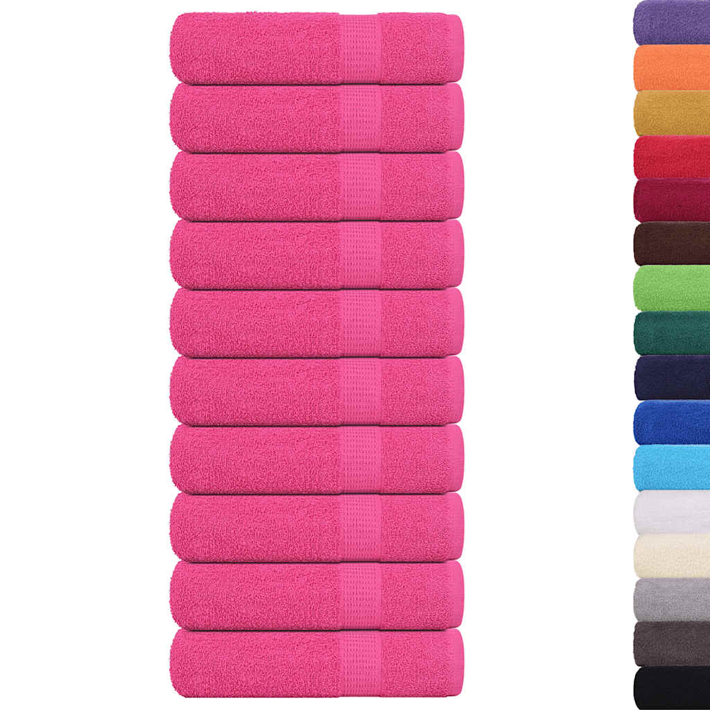 Asciugamani da bagno 10 pz rosa 100x150 cm 360 g m 100 cotone
