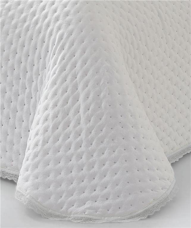 Colcha bouti con volante modelo banel clara vidal blanco cama 135cm