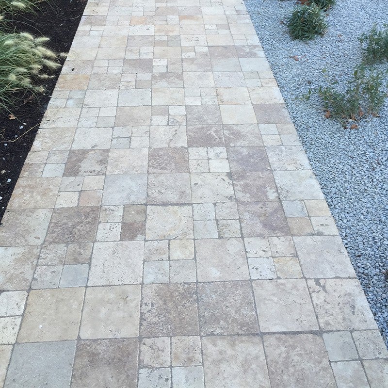 Pavé Travertin Rustic beige Vieilli 15x15x3 cm - Boîte de 1m² - 5