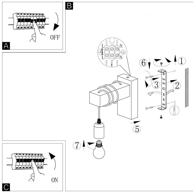 Aplique de parede em madeira 