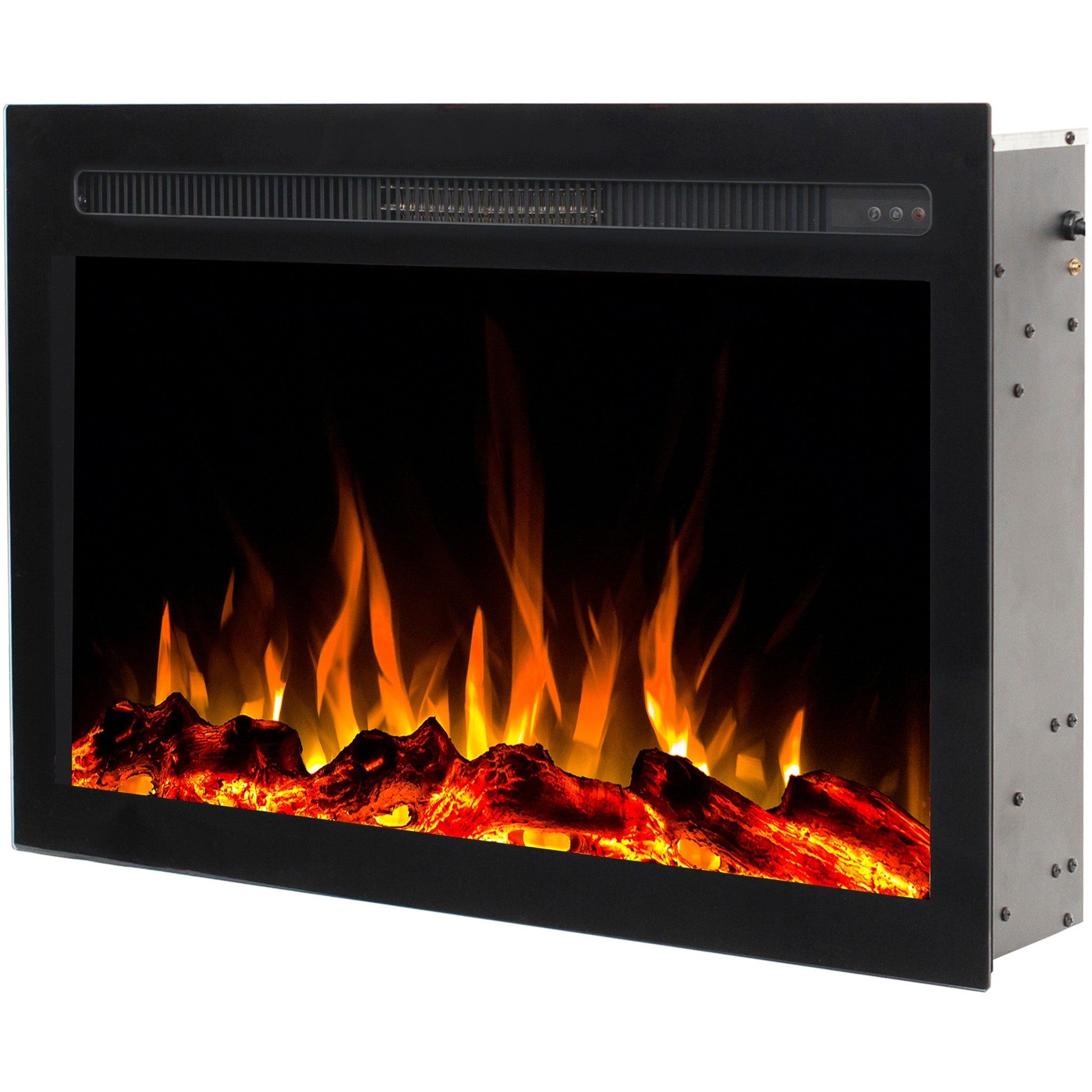Insert électrique Emotion Flame Infinity pour cheminée électrique - feu premium - encastrable - 66x14x50 cm - cheminée LED avec chauffage 750/1500 W - 7
